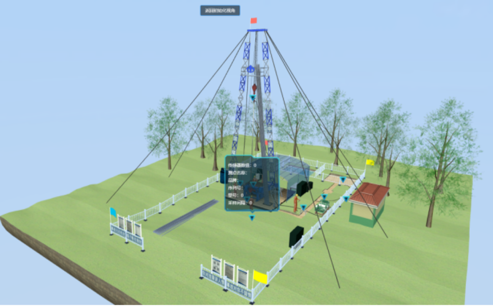 钻井平台三维建模web3d数字孪生系统